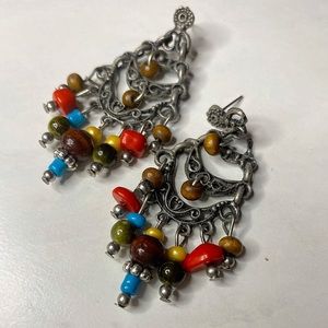 Multi-colored Beaded Earrings